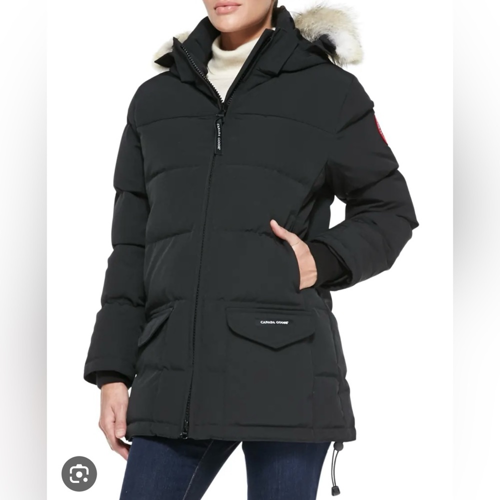 Canada Goose Black Insulated Ski Jacket with Hood